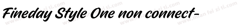 Fineday Style One non connect字体转换